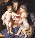 the holy family with sts elizabeth and john the baptist