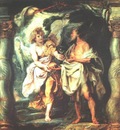 the prophet elijah receiving bread and water from an angel 1625