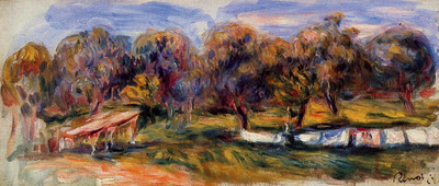 landscape with orchard