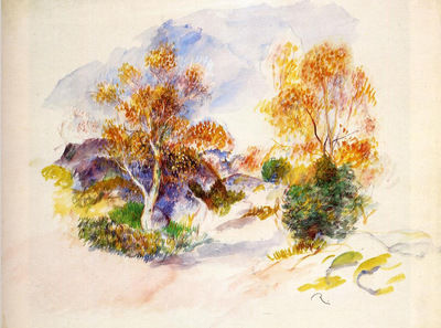 landscape with trees