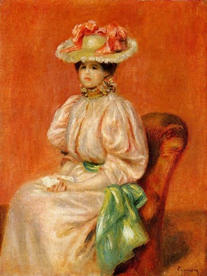 Seated Woman with Green Sash