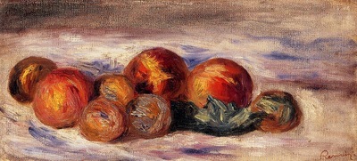 still life with peaches
