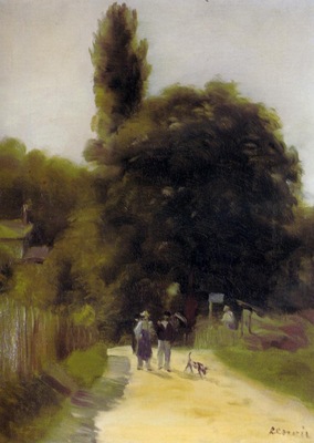 two figures in a landscape 1865
