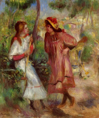 two girls in the garden at montmartre