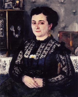 woman in a lace blouse