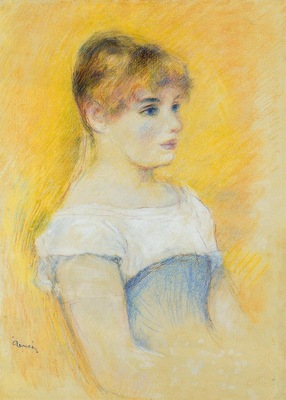 Young Girl in a Blue Corset