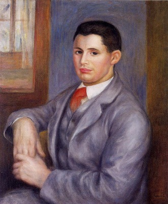Young Man in a Red Tie Portrait of Eugene Renoir 1890 Private collection