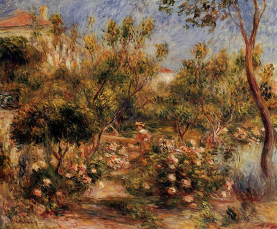 young woman in a garden cagnes 1903
