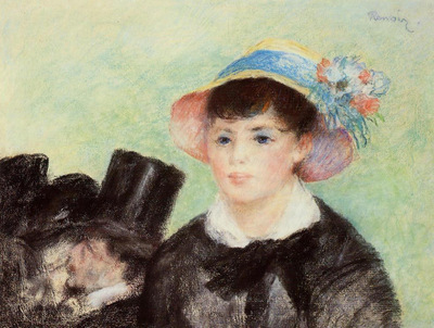 young woman in a straw hat