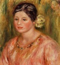 head of a young girl in red