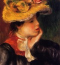head of a young woman also known as yellow hat