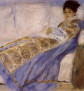 madame monet on a sofa