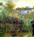 monet painting in his garden at argenteuil