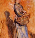 peasant woman standing in a landscape