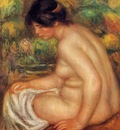 seated nude in profile also known as gabrielle