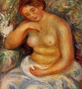 seated nude with a bouquet 1914