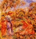 three women and child in a landscape