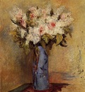 vase of lilacs and roses