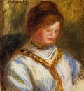 woman in a blue blouse