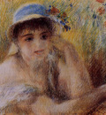 woman in a straw hat