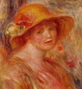 woman in a straw hat 1916