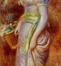 woman with a basket of flowers