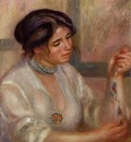 woman with a necklace
