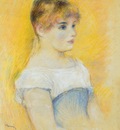 Young Girl in a Blue Corset