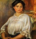 young woman seated