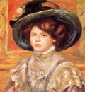 young woman in a blue hat