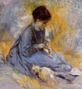young woman with a dog