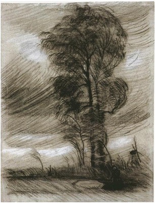 landscape in stormy weather