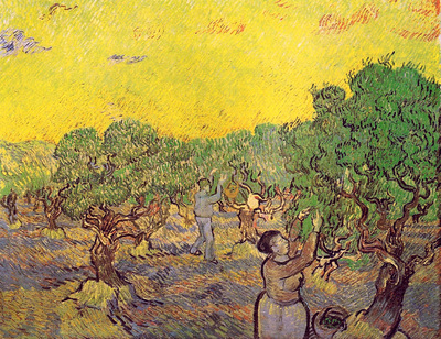 Olive Grove with Picking Figures 1889  jpg