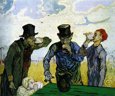 the drinkers after daumier