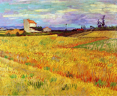 wheat field with sheaves