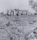farmhouse in a wheat field