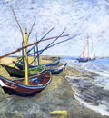 fishing boats on the beach at les saintes maries de la mer