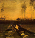 landscape at dusk
