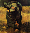 peasant woman digging