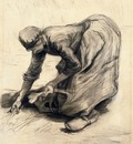 peasant woman gleaning