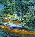 rowing boats on the banks of the oise