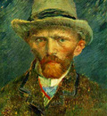 Self Portrait with Grey Felt Hat