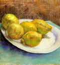 still life with lemons on a plate