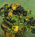 tambourine with pansies