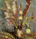 vase with gladioli