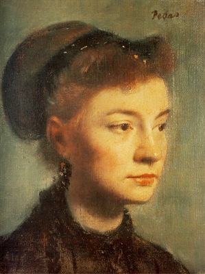 Portrait de Jeune femme Huile sur Toile 27x22 cm Paris musee d Orsay