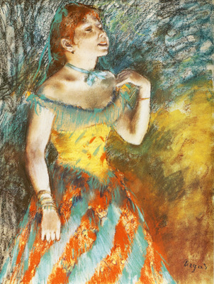 La Chanteuse verte chanteuse de cafe concert Pastel sur papier 584x457 cm New York The Metropolitan Museum of Art