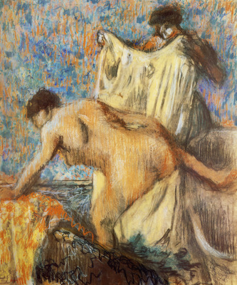 Femme sortant du bain Pastel 95x81 cm Soleure Kunstmuseum
