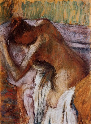 After the Bath circa 1900 1910 Columbus Drawing pastel