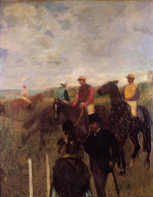 At the Races circa 1868 1872 Private collection Painting oil on canvas